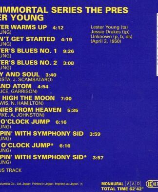 The Pres:Lester Young