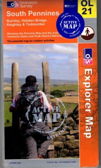 Explorer Sheet OL21. South Pennines (Active) : Ordnance Survey