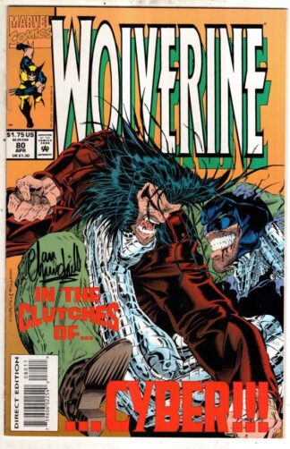 Wolverine #80 signed by Ian Churchill : Larry Hama